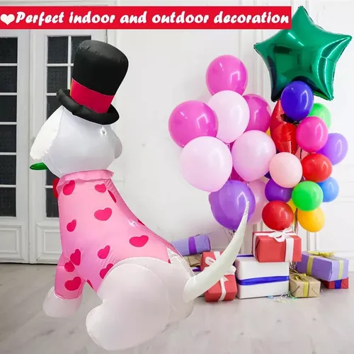 Inflable San Valentin Love Dog Rose - A Pedido_exkarg Rosa 3