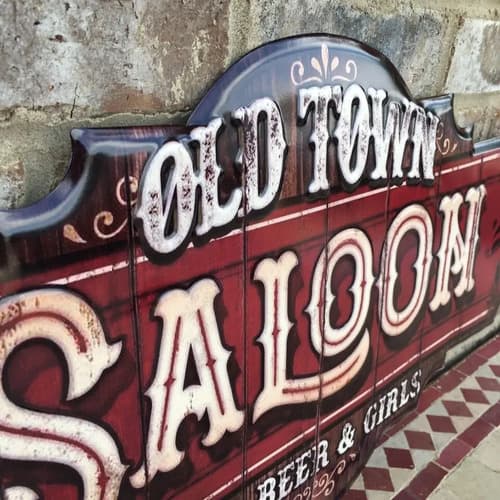 Cartel Decorativo Antique Style Old Town - A Pedido_exkarg X 4