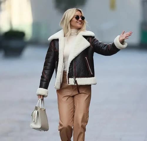 Campera Mujer Aviator Shearling Flight - A Pedido_exkarg Marrón 38 3