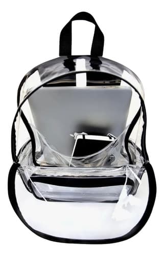 Mochila Transparent Clear + Laptop Sleeve - A Pedido Transparente