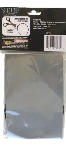 Chasco Tijera Zombi En La Cabeza - A Pedido_exkarg Negro 4