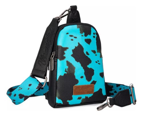 Mochila Cruzada Wrangler Turquoise Cow - A Pedido_exkarg Azul 3
