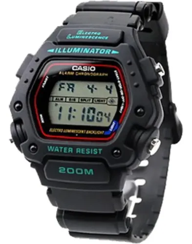 Reloj Casio Dw290 Alarma Luz Temporizador Cronometro Negro Gris 10