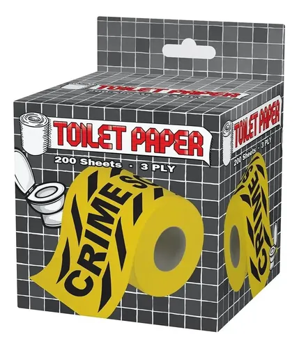Juguete De Broma Crime Scene Papel Higienico - A Pedido Amarillo