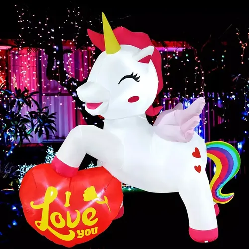 Inflable San Valentin Unicorn - A Pedido_exkarg Blanco 2