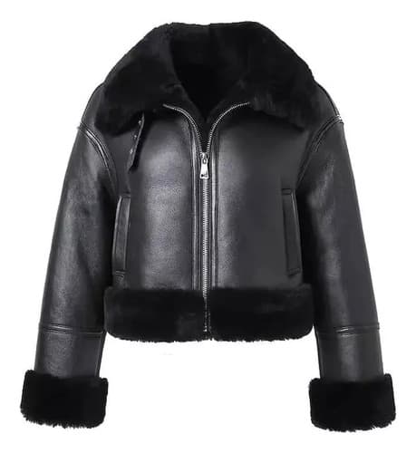 Campera Women's Black Raf Shearling B3 - A Pedido_exkarg Negro 38