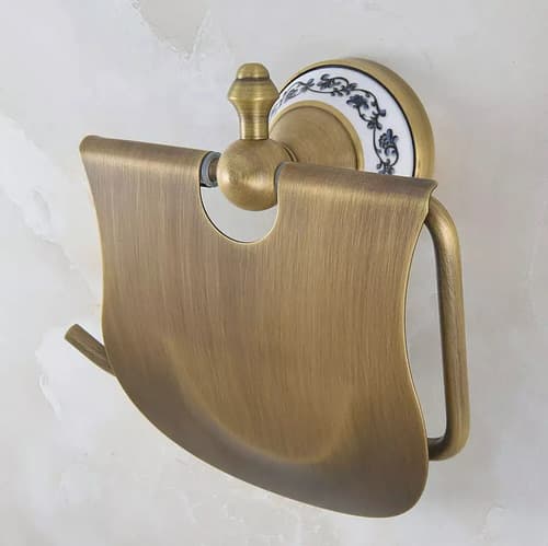Porta Rollo Papel Higienico Retro Brass - A Pedido_exkarg Dorado