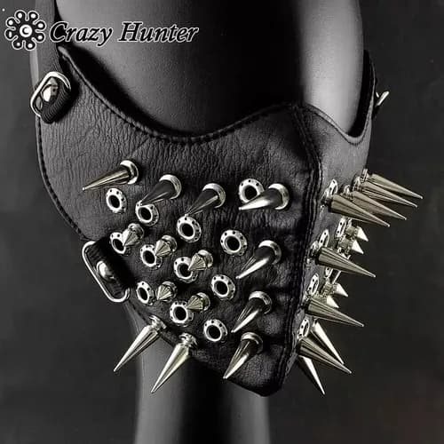 Mascara Cuero Studded Steampunk - A Pedido_exkarg X 6