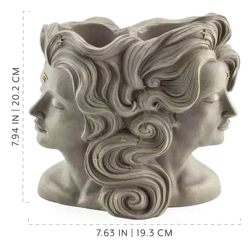 Maceta 2-headed Gemini - A Pedido_exkarg Gris 3
