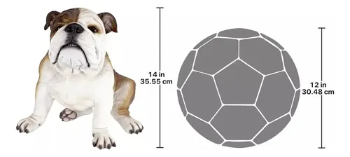 Estatua Perro Bulldog Ingles - A Pedido_exkarg Blanco 3