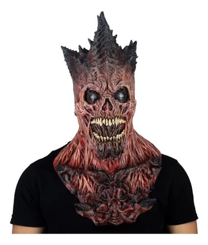 Máscara De Demonio De Tierra King Reaper Flesh Ghoulish Color Rojo Demons