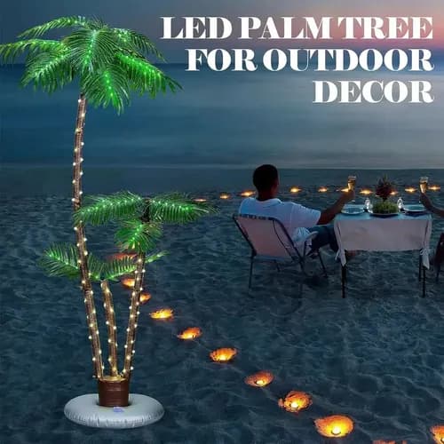 Luz Palmera Solar - A Pedido_exkarg Marrón 5