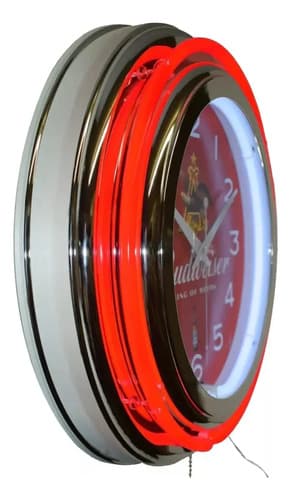 Reloj De Pared Budweiser King Of Beers - A Pedido_exkarg Cromado 4