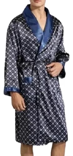 Pijama Men's Satin Silk Hombre - A Pedido_exkarg Azul Xxx 2