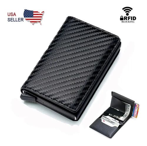 Tarjetero Rfid Blocking Leather Carbon - A Pedido_exkarg Rayas 7