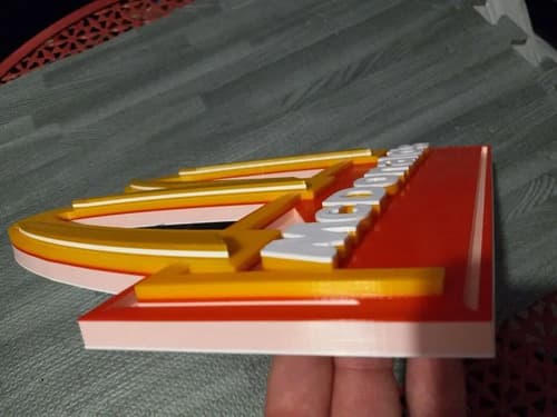 Cartel 3d Mc Donalds - A Pedido_exkarg Rojo 6