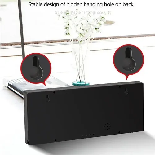 Reloj De Pared Digital Large Screen - A Pedido_exkarg Negro 4