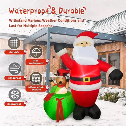 Papa Noel Inflable 6 Ft Decor - A Pedido_exkarg Rojo 2