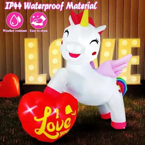Inflable San Valentin Unicorn - A Pedido_exkarg Blanco 3