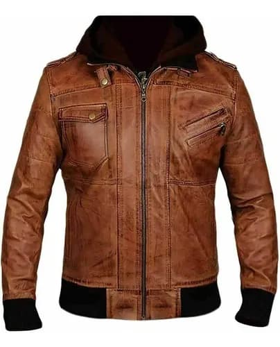 Campera Brown Hooded Biker - A Pedido_exkarg Marrón 38 2