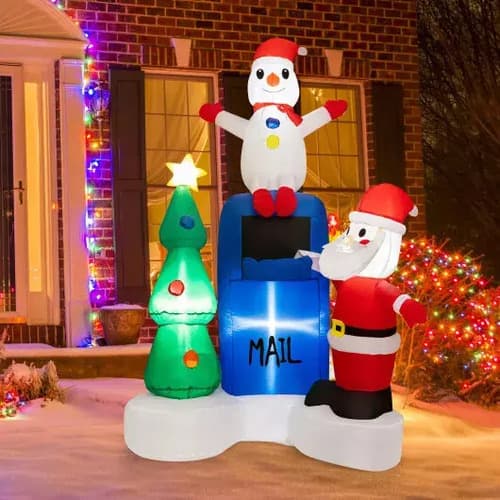 Papa Noel Inflable Buzon - A Pedido_exkarg Rojo 3