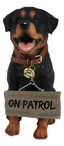 Estatua Realistic Rottweiler Dog - A Pedido_exkarg Negro