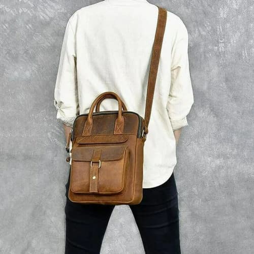 Morral Genuine Christmas Leather - A Pedido_exkarg Marrón X 4
