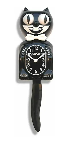 Reloj De Pared Kit Kat Clock Black - A Pedido_exkarg Negro 3