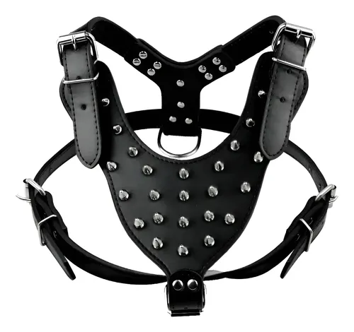 Juego De Collar Arnés Púas Pitbull Bulldog - A Pedido_exkarg X