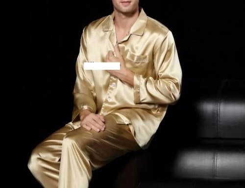 Pijama De Hombre Satin Pajamas Set - A Pedido_exkarg Azul Xxx 7