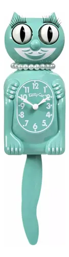 Reloj De Pâred Kit Kat Lady Ocean Waves - A Pedido_exkarg Verde Agua 2