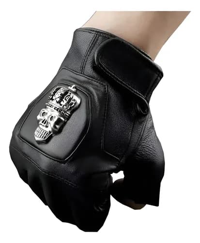 Guantes Sin Dedos Motorcycle Biker - A Pedido_exkarg Negro