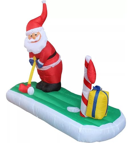Papa Noel Inflable Golf - A Pedido_exkarg Rojo 4