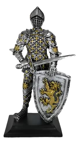 Estatua Medieval Swordsman Knight - A Pedido_exkarg Gris