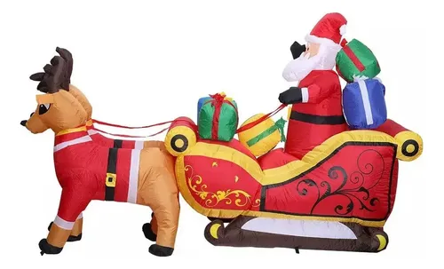 Papa Noel En Trineo - A Pedido_exkarg Rojo