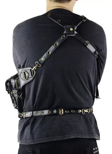 Riñonera Steampunk Purse Motorcycle - A Pedido_exkarg Negro X 5