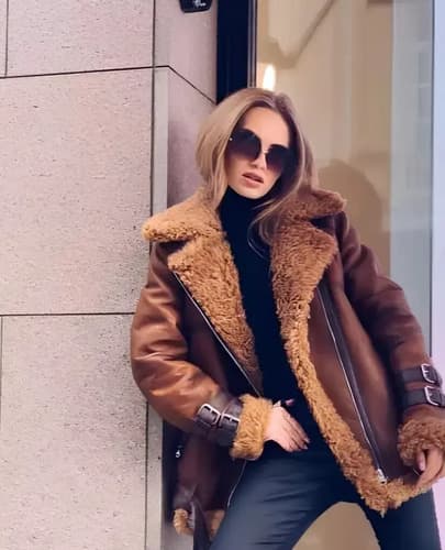 Campera Mujer Aviator Raf Bomber Leather - A Pedido_exkarg Marrón 38 2
