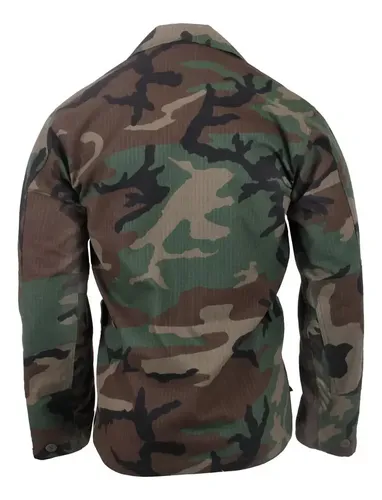 Camisa Rip-stop Military B.d.u. - A Pedido_exkarg Marrón M 4