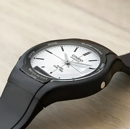 Reloj Casio Digital/analógico Para Hombre Con Correa De Resina Negra Negro 3