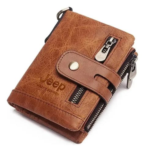 Billetera Jeep 100% Genuine Cowhide - A Pedido_exkarg Negro 2