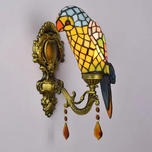 Aplique De Pared Tiffany Parrot - A Pedido 5