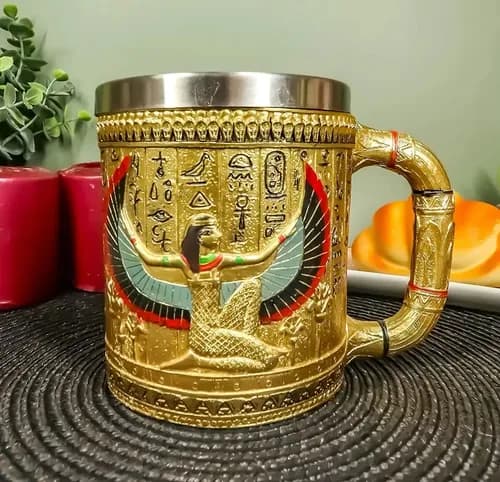Taza De Cafe Egyptian Theme Winged - A Pedido_exkarg Marrón 4