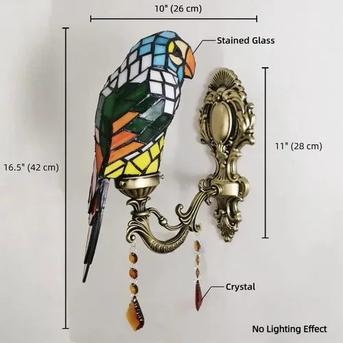 Aplique De Pared Tiffany Parrot - A Pedido 3