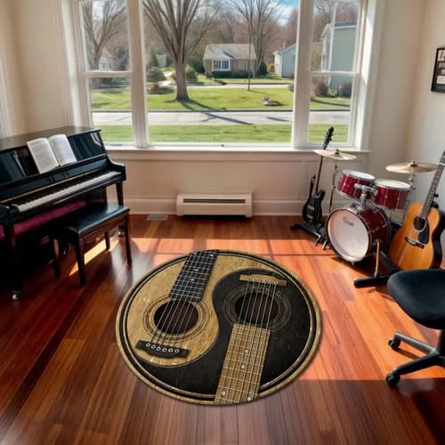 Alfombra Guitar Rug Yin Yang - A Pedido_exkarg 60 Cm 2