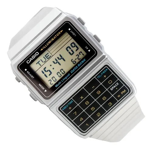 Reloj Casio Dbc611-1 Databank - A Pedido_exkarg Plateado Negro 5