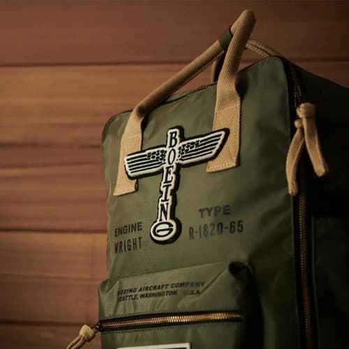 Mochila Boeing Vintage Logo - A Pedido_exkarg Verde 3