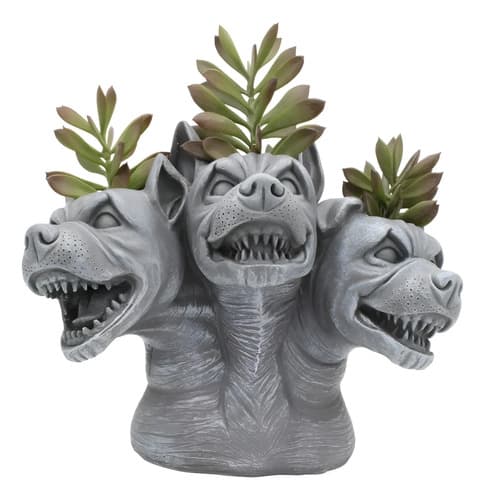 Maceta Cerberus 3 Cabezas - A Pedido_exkarg Gris