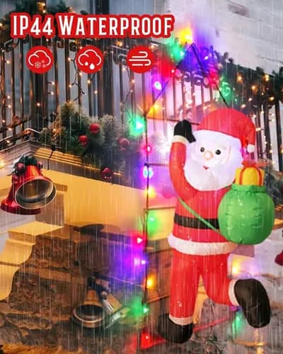 Papa Noel Inflable Escalera - A Pedido_exkarg Rojo 5