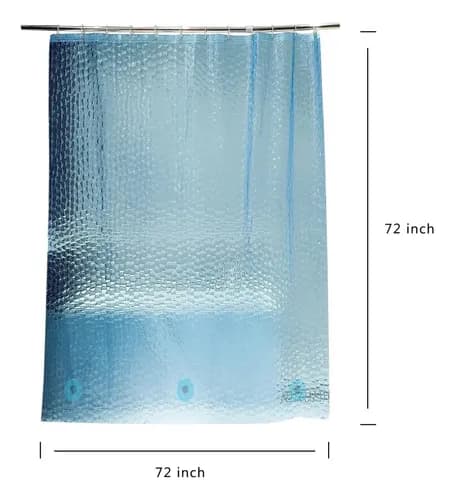 Cortina De Baño Waterproof Eva 3d Blue - A Pedido_exkarg Azul 4