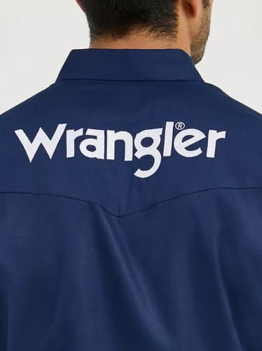 Camisa Hombre Wrangler Logo - A Pedido_exkarg Azul M 5